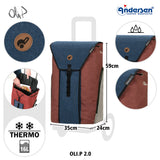 Andersen Shopper Einkaufstrolley Komfort OliP Blau Wien-3