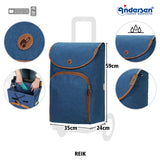 Andersen Shopper Einkaufstrolley Komfort Reik Blau Wien-3