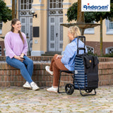 Andersen Shopper Einkaufstrolley Komfort Jella Blau-Wien-6