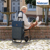 Andersen Shopper Einkaufstrolley Komfort Fita Blau-Wien-6