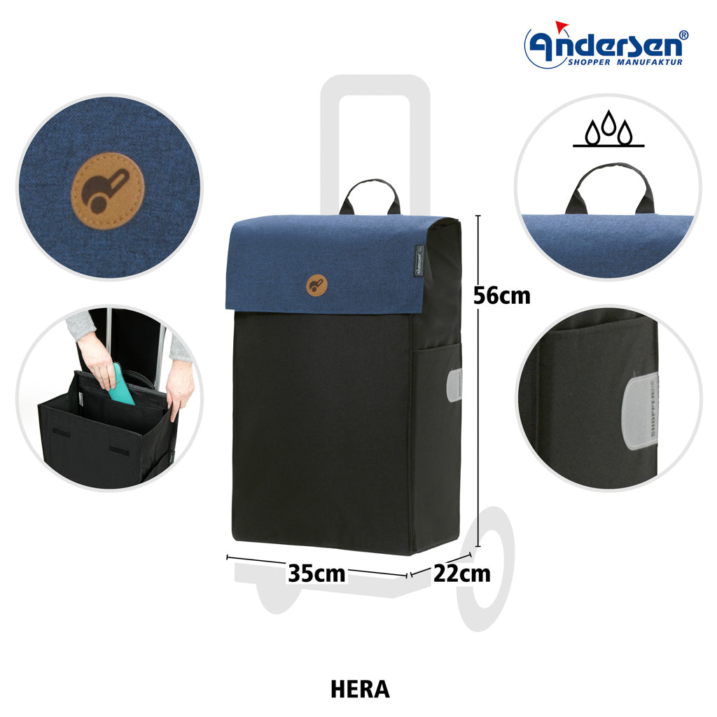 Andersen Shopper Einkaufstrolley Hera Blau Wien-5