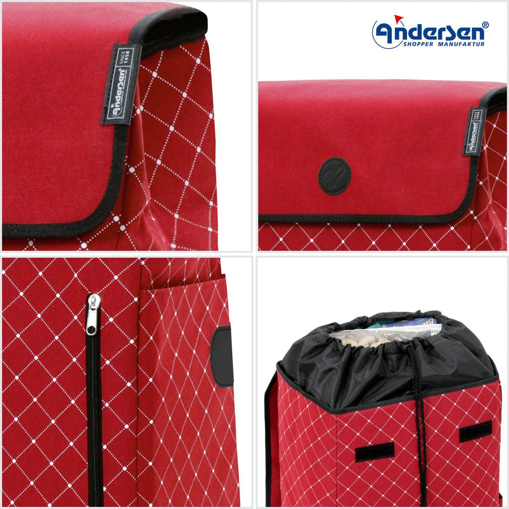 Andersen Shopper Einkaufstrolley Sofia Rot Wien-6
