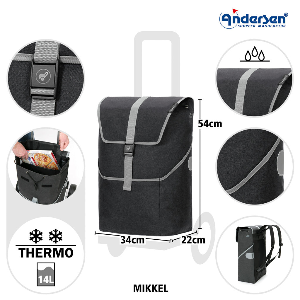 Andersen Shopper Einkaufstrolley Mikkel Schwarz Wien-5