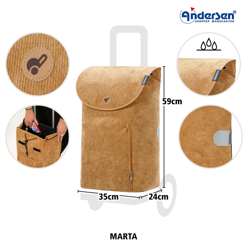 Andersen Shopper Einkaufstrolley Marta Camel Wien-5