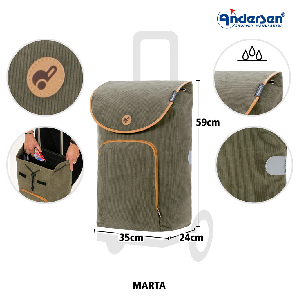Andersen Shopper Einkaufstrolley Marta Oliv Wien-5