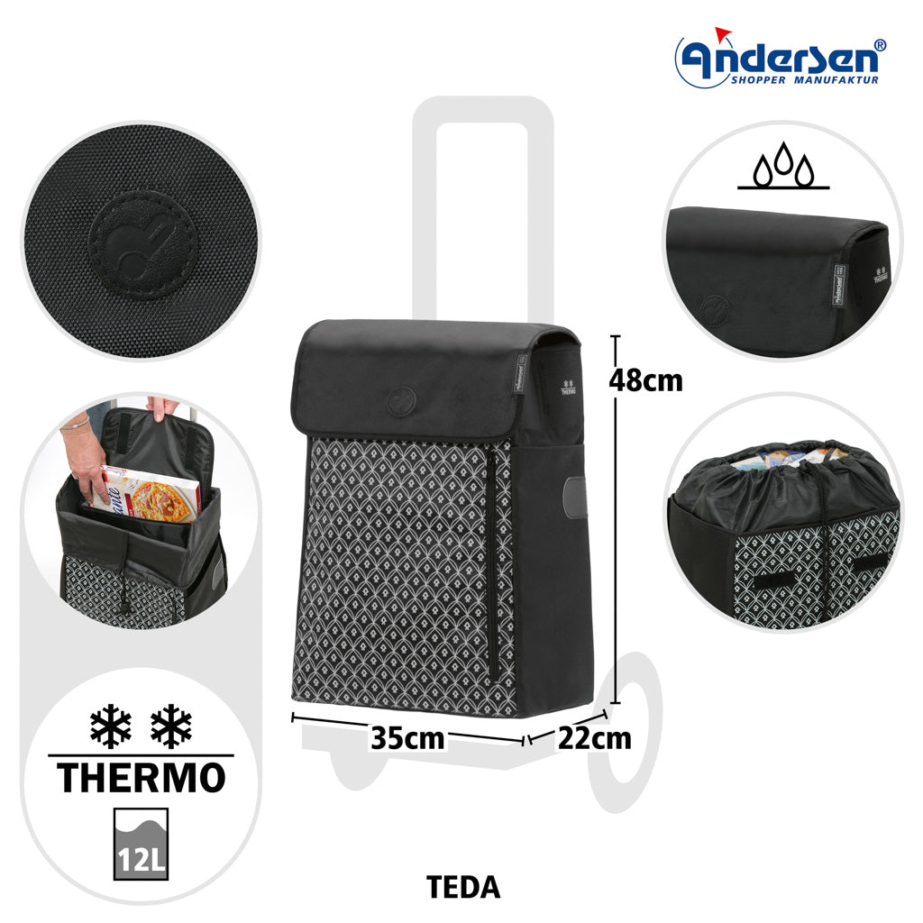 Andersen Shopper Einkaufstrolley Teda Schwarz Wien-5