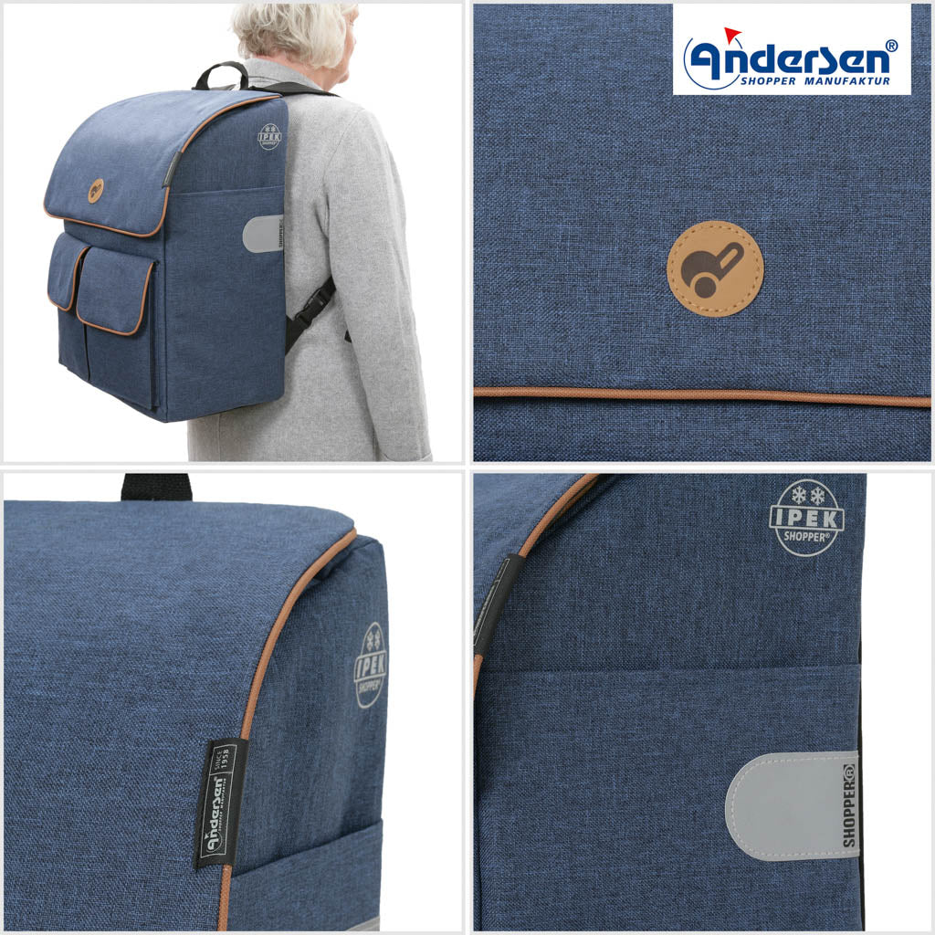 Andersen Shopper Einkaufstrolley Ipek Mini Blau Wien-6