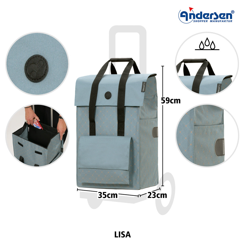Andersen Shopper Einkaufstrolley Lisa Blau Wien-5