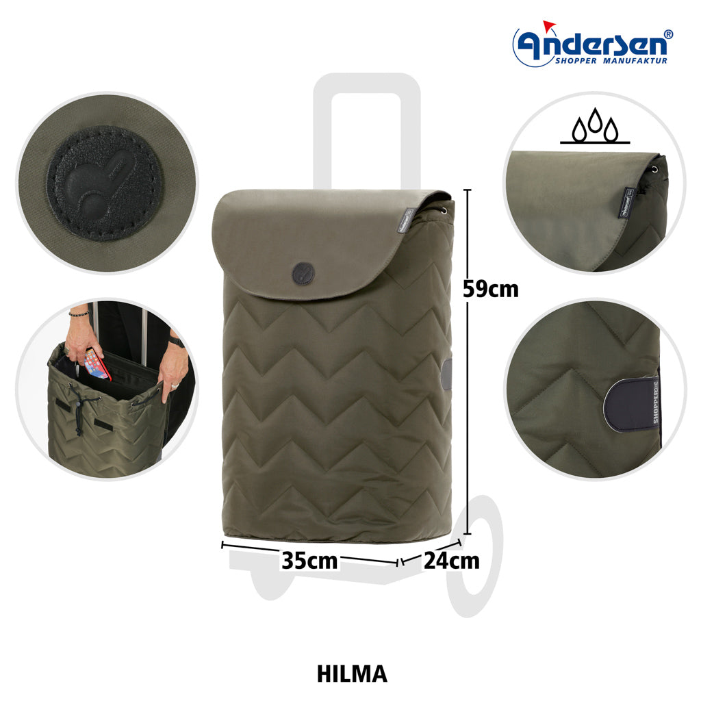 Andersen Shopper Einkaufstrolley Hilma Oliv Wien-5