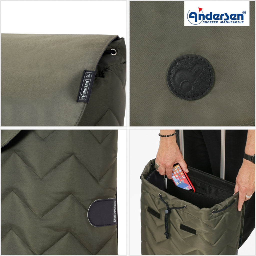 Andersen Shopper Einkaufstrolley Hilma Oliv Wien-6