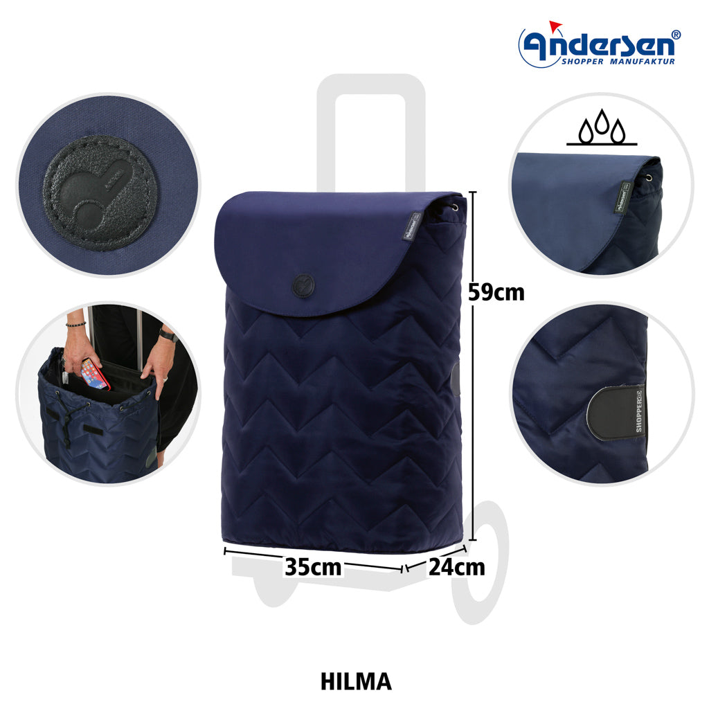 Andersen Shopper Einkaufstrolley Hilma Blau Wien-5