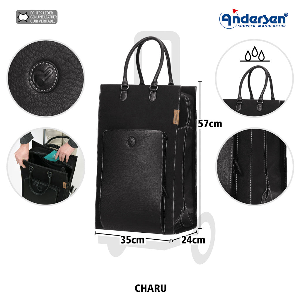 Andersen Shopper Einkaufstrolley Charu Schwarz Wien-5
