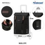 4-Andersen Shopper® Alu Star Shopper Basil City schwarz Einkaufstrolley Wien