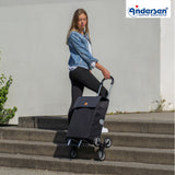 2-Andersen Shopper (R) Treppensteiger Scala Shopper Hera schwarz Einkaufstrolley Wien