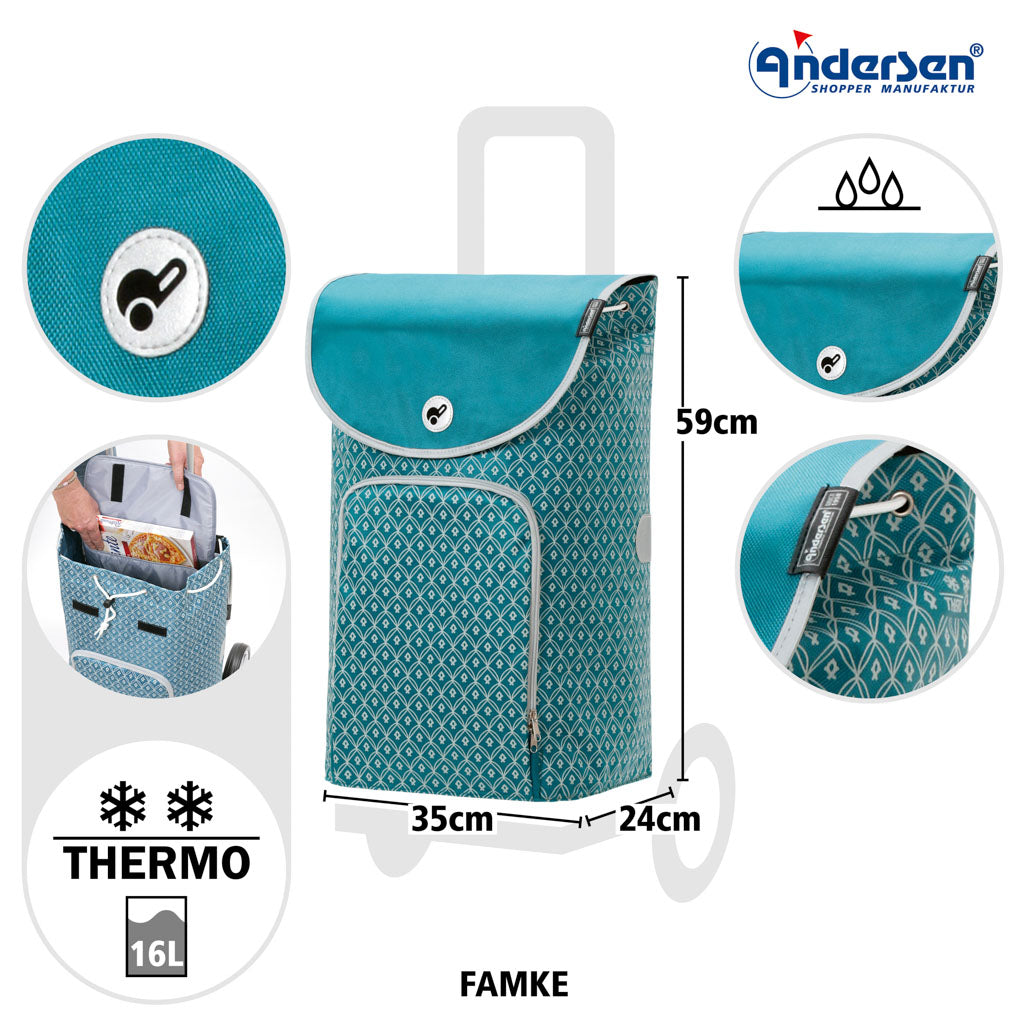 Andersen Shopper Einkaufstrolley Famke Petrol Wien-5