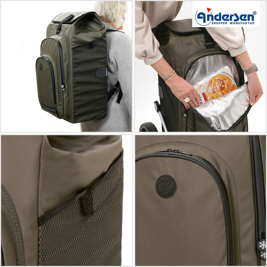 Andersen Shopper Einkaufstrolley Hydro 3.0 Oliv Wien-6