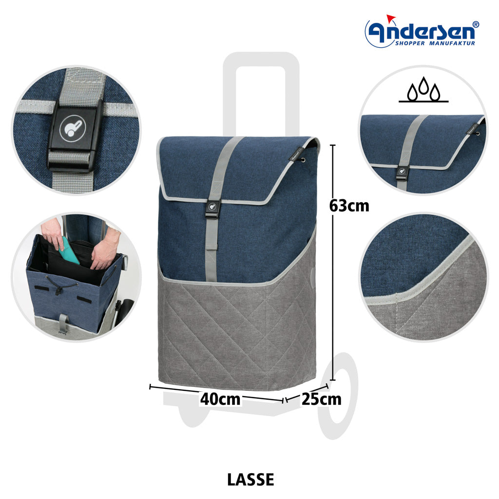 Andersen Shopper Einkaufstrolley Lasse Blau Wien-5