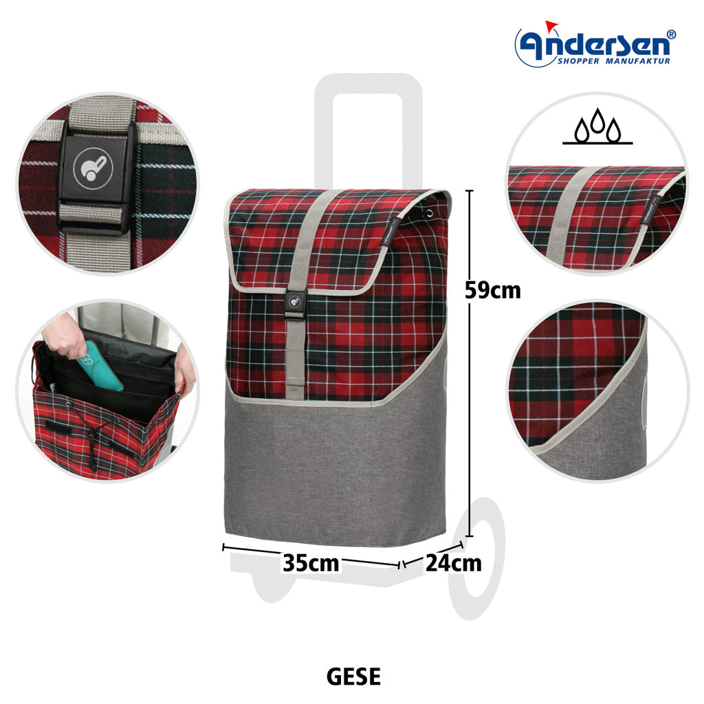 Andersen Shopper Einkaufstrolley Gese Rot Wien-5