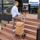 2-Andersen Shopper (R) Treppensteiger Royal Shopper Marta camel Einkaufstrolley Wien