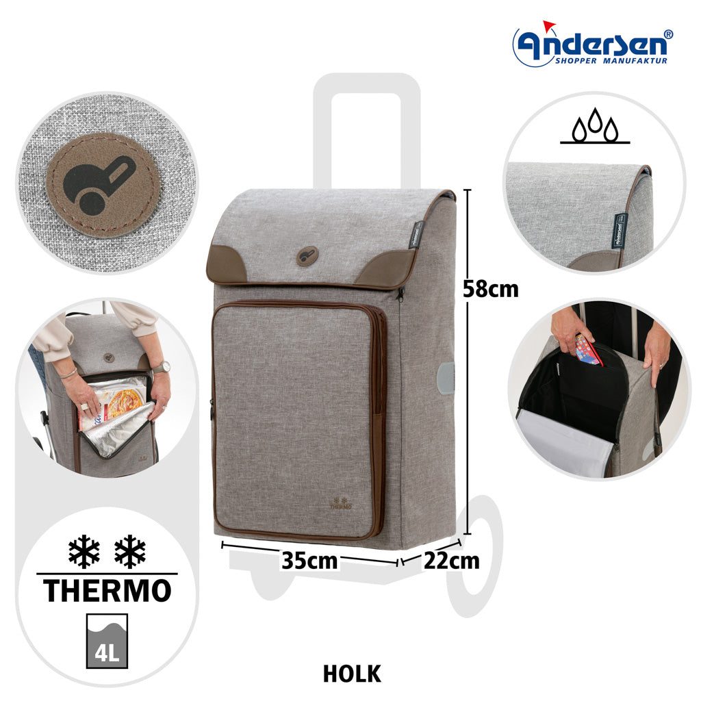 Andersen Shopper Einkaufstrolley Holk Grau Wien-5