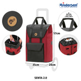 4-Andersen Shopper (R) Komfort Shopper Senta 2.0 rot Einkaufstrolley Wien