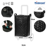 Andersen Shopper Einkaufstrolley Alu Star Silja Black Wien-3