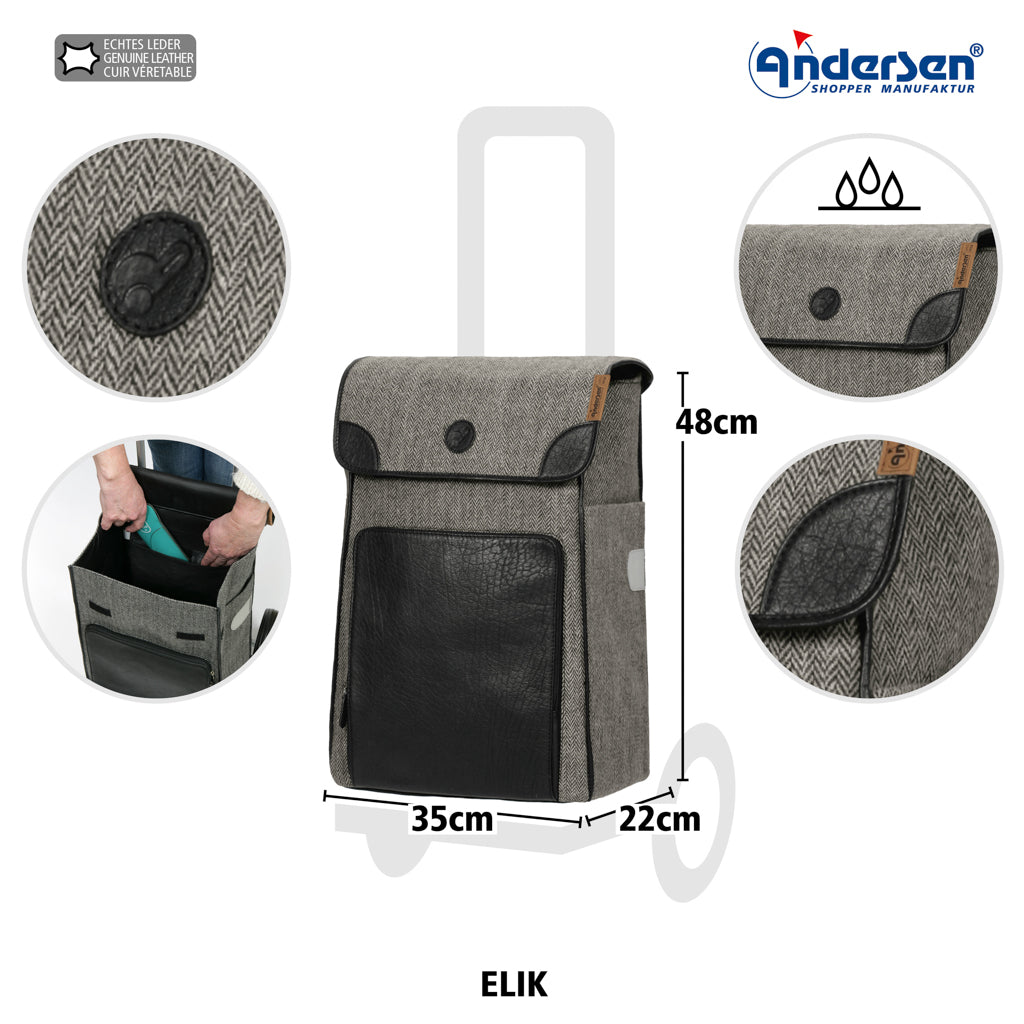 ANDERSEN Einkaufstrolley Scala Shopper - 36L Klappbar Mit Thermo-Fach